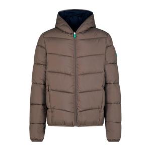 Save The Duck セイブザダック リバーシブルフードジャケット コーヒーブラウン Reversible Hooded Jacket Coffee Brown プラムテック 中綿 保温 軽量｜beardstore