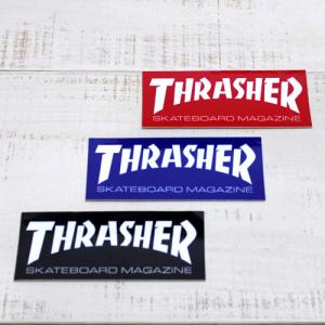 Thrasher スラッシャー スタンダードステッカー ブラック ブルー レッド 3枚セット Skate Mag Standard Sticker 3P set 定番ロゴ スケート｜beardstore