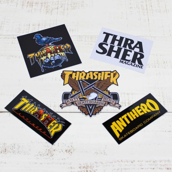 Thrasher  Anti Hero スラッシャー アンタイ ヒーロー 5 パック ステッカー 5...
