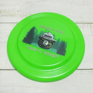 The Printed Image Smokey Bear スモーキーベアー フリスビー keep it green グリーン Flying Disk アウトドア キャンプ BBQ フェス｜beardstore