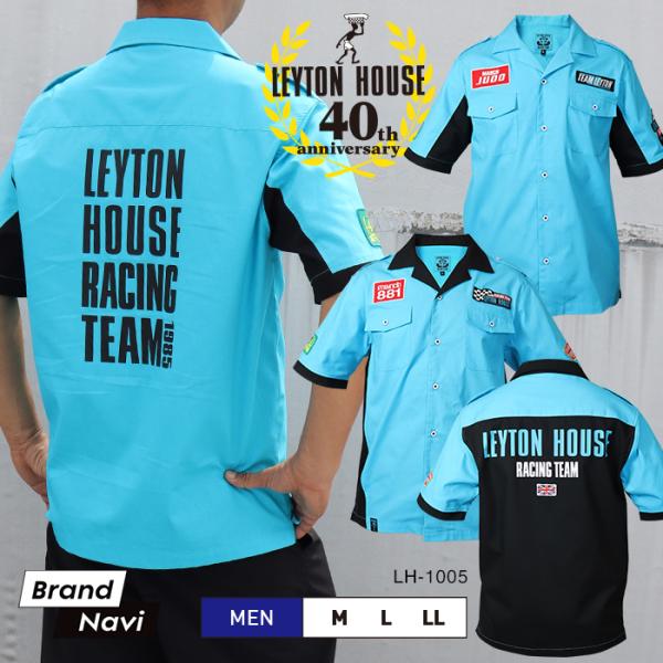 爆買 LEYTON HOUSE メンズ 40周年記念 限定 レーシング 半袖 ピットシャツ F1 ワ...