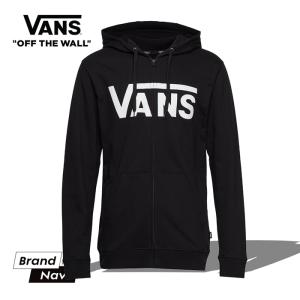 バンズ VANS 裏起毛 パーカー メンズ フルジップ トップス クラシック フーディー ドローコード フード リブ袖 カジュアル ブラック 黒 サイズ交換一回無料｜bearfoot-shoes