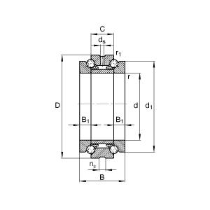 ベアリング 220TAC29D PN7+L/C7 メーカーNSK 腹式スラストアンギュラ玉軸受(56...