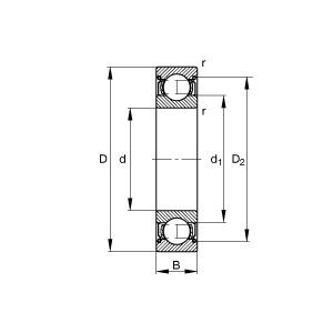 ベアリング 6012ZZ ( 6012-2ZR / 6012-2Z ) メーカー FAG 単列深溝玉...