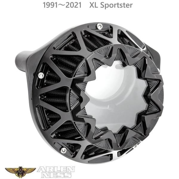 ARLEN NESS・XL スポーツスター・Cross Fire エアクリーナーキット・ブラック　6...
