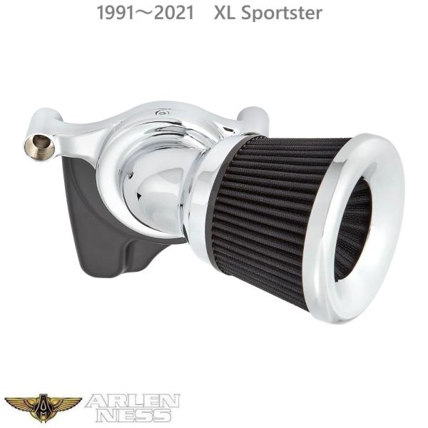 ARLEN NESS・XL スポーツスター・Velocity 65°エアクリーナーキット・クローム　...