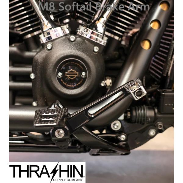 THRASHIN SUPPLY・M8ソフテイル・ビレットブレーキアーム　ブラック　TSC-2300-...