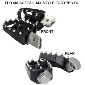 FLO MOTORSPORTS V3 MXスタイル WIDEフットペグセット ブラック FPEG