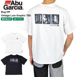 AbuGarcia アブガルシア 半袖Tシャツ バグオフ ヴィンテージルアーグラフィック ティー メンズ フィッシング 虫よけ加工 24SAB-012 ゆうパケット1点まで送料無料｜bears-mall