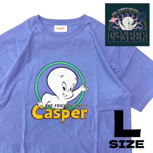 ゆうパケット1点まで可能 CASPER キャスパー プリント半袖Tシャツ キャラクター オバケ カジ...