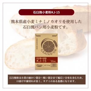 熊本県産小麦 パン石臼挽小麦粉KJ-15 15...の詳細画像1