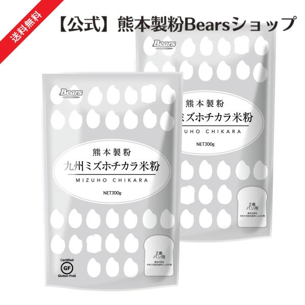 九州ミズホチカラ米粉 300g×2袋  送料無料  米粉 パン用 米粉パン 熊本製粉 九州産 グルテ...