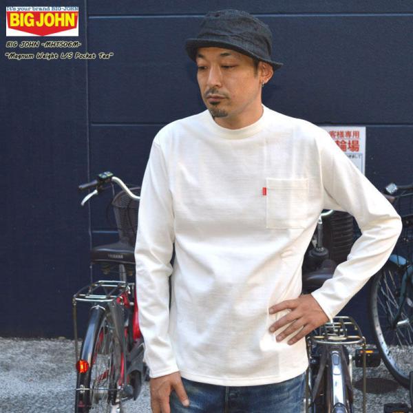 BIG JOHN ビッグジョン "MHTS06M" Magnum Weight L/S Pocket...