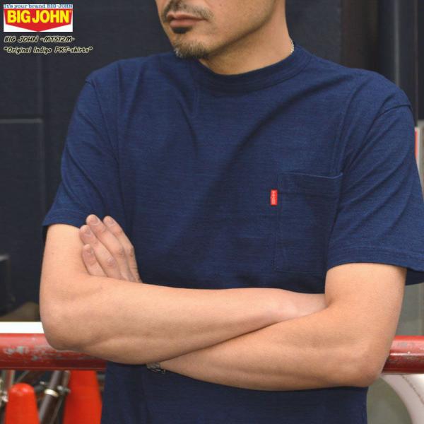 BIG JOHN ビッグジョン MTS12M Original Indigo PKT-shirts ...