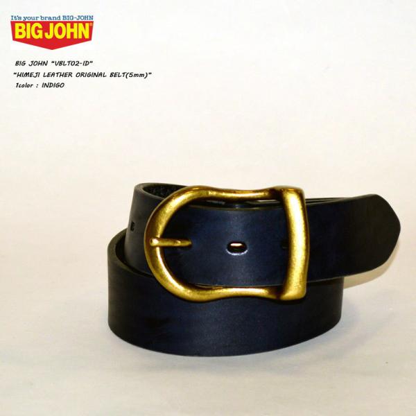 BIG JOHN ビッグジョン "VBLT02-ID" HIMEJI LEATHER ORIGINA...
