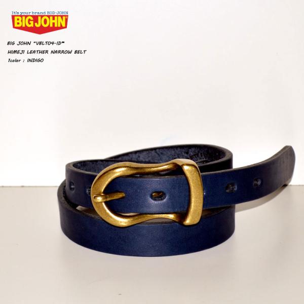 BIG JOHN ビッグジョン "VBLT04-ID" HIMEJI LEATHER ORIGINA...