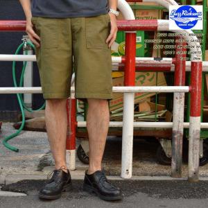 BUZZ RICKSON'S バズリクソンズ "BR51735" TROUSERS, MEN'S, COTTON SATEEN OLIVE GREEN QM SHADE 107, TYPE 1, CLASS SHORTS [ショーツ]｜bears
