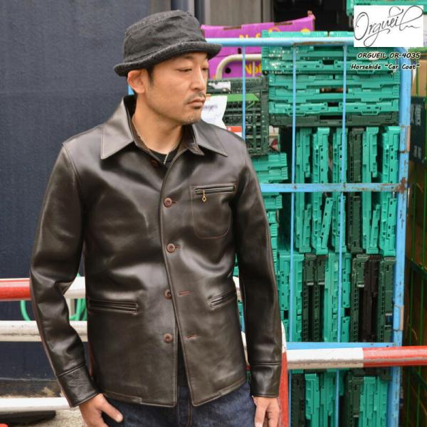 ORGUEIL オルゲイユ "OR-4035" OR4035 Car Coat カーコート レザージ...