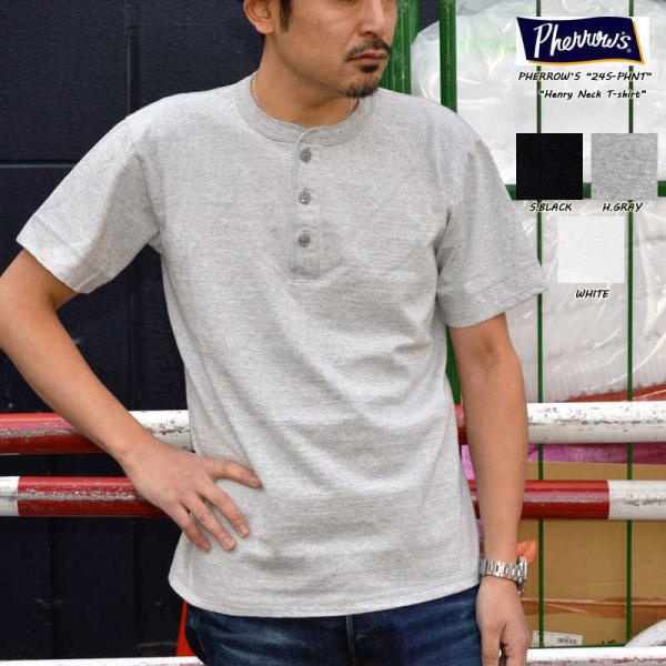 PHERROW'S フェローズ "PHNT" ヘンリーネック S/S Tシャツ 無地Tシャツ [S/...