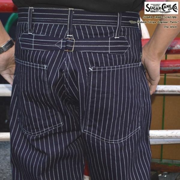 SUGAR CANE シュガーケーン "SC40786" 9oz. ウォバッシュ ストライプ エンジ...