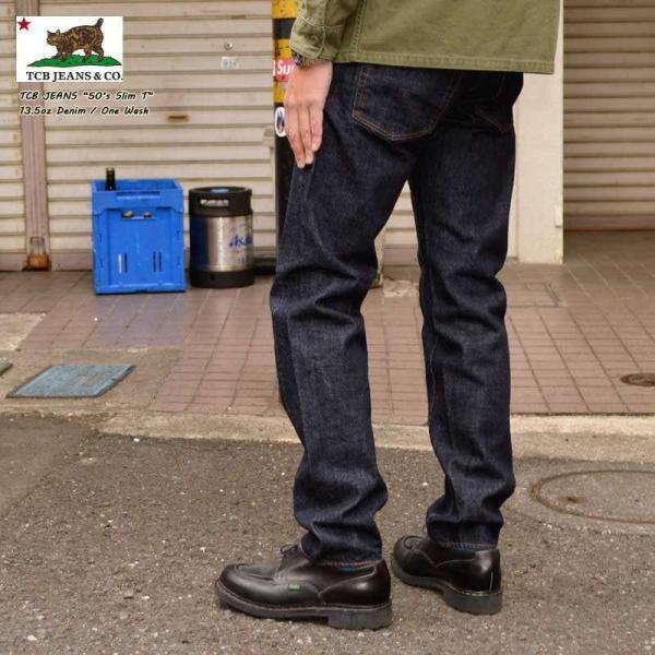 TCB jeans &quot;50&apos;s Slim T&quot; 50&apos;s テーパード [タイトストレート] [ライト...