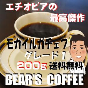 コーヒー豆モカ モカイルガチェフ 200g 人気のコ―ヒ豆 人気に訳あり珈琲 無農薬コーヒー 送料無料コーヒー