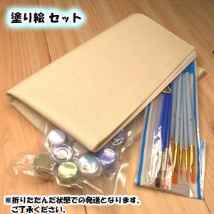 数字塗り絵 筆 絵の具 フレームなし セット ...の詳細画像1