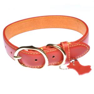 犬用首輪 わけあり 牛革使用 Lサイズ 赤 red レッド かわいい おしゃれ