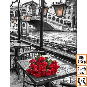 塗り絵 おとな 数字 油絵風 DIY キット 筆 絵の具 フレームなし