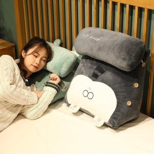 三角クッション背もたれ 三角 枕 クッション テレビ枕 足枕 妊婦 腰枕 3段調節 腰クッション 可愛い枕付き お昼寝 45cm