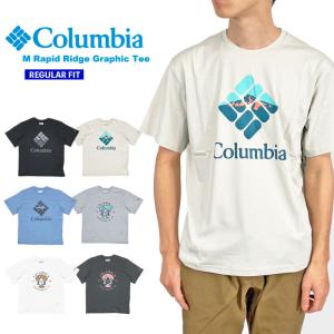 Columbia コロンビア ラピッドリッジグラフィックTシャツ メンズ 半袖Tシャツ オーガニックコットン AX0403 ゆうパケット1点まで送料無料｜bearsstore