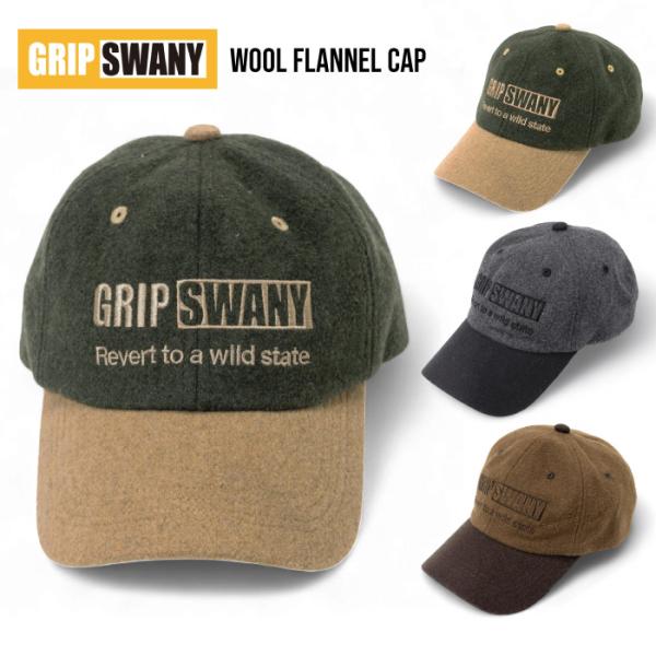GRIP SWANY グリップスワニー ウールフランネルキャップ ベースボールキャップ 6パネル 帽...