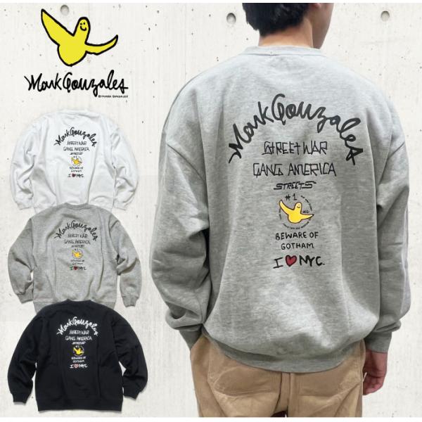 マークゴンザレス Mark Gonzales 裏起毛 スウェット クルーネック トップス トレーナー...