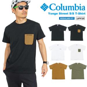 Columbia コロンビア ヤングストリート 半袖Tシャツ ポケT 胸ポケット レギュラーフィット UPF25 アウトドア PM0230 ゆうパケット1点まで送料無料