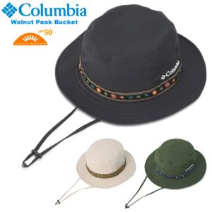 Columbia コロンビア ウォルナットピークバケット 帽子 バケハ 大きいサイズ あご紐付き UVカット UPF50 紫外線対策 日除け 日焼け防止 軽量　PU5041｜BEARS STORE
