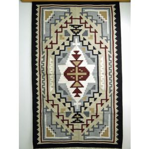 【当店オリジナル】　MK-WORK-095　ナバホ『トゥー・グレイ・ヒル・スタイル』ブランケット　1800 x 1100 mm