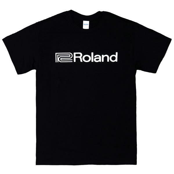 [Lサイズ]Roland（ローランド） 楽器ロゴ ハウス テクノ クラブ DJ 音楽Tシャツ ブラッ...