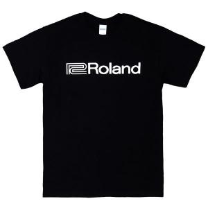 [Mサイズ]Roland（ローランド） 楽器ロゴ ハウス テクノ クラブ DJ 音楽Tシャツ ブラック｜beatbomb-tees