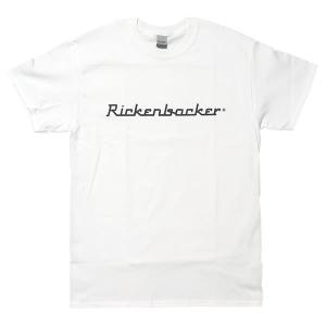 [Mサイズ]Rickenbacker（リッケンバッカー） エレキギター ロゴTシャツ ホワイト｜beatbomb-tees