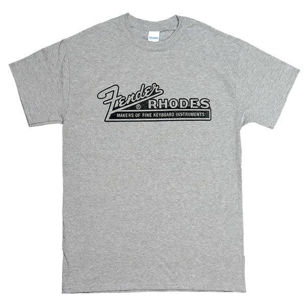 [Lサイズ]Fender Rhodes（フェンダー・ローズ） ロゴTシャツ スポーツグレー