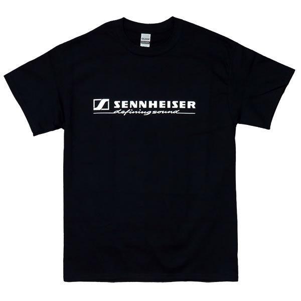 [Mサイズ]Sennheiser（ゼンハイザー）ヘッドフォン イヤホン ロゴTシャツ ブラック