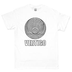 [Mサイズ]Vertigo（ヴァーティゴ）Records レーベル Swirl 渦巻き うずまき ロゴ ロックTシャツ 白｜beatbomb-tees