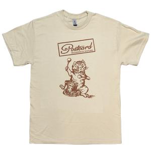 THE POSTCARD RECORDS 猫 ネコ シャツ Sサイズ Sサイズ]Postcard Records（ポストカード・レコード）ロゴT