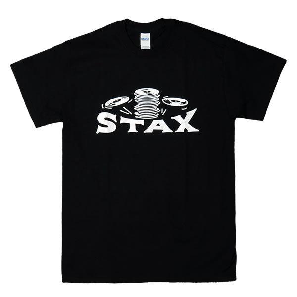 [Mサイズ]Stax（スタックス） Records クラシックロゴTシャツ ブラック