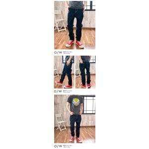 デニムパンツ メンズ サルエルパンツ ストレッ...の詳細画像4