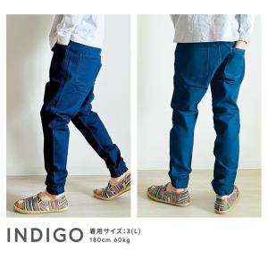 ジョガーパンツ メンズ デニム ストレッチ ス...の詳細画像4