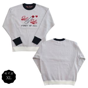 セーター ロカビリーファッション メンズ ブランド リップジャガード織セーター ホワイト サイズXL｜beatswing