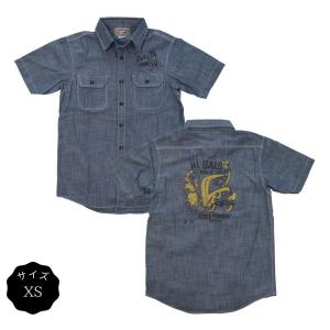 ダイヤ パネルプリントシャツ レッド サイズL グッドロッキン