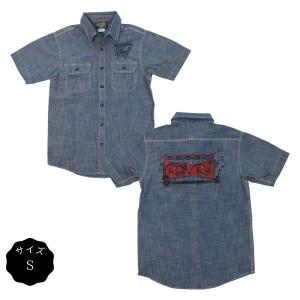 ダイヤ パネルプリントシャツ レッド サイズL グッドロッキン