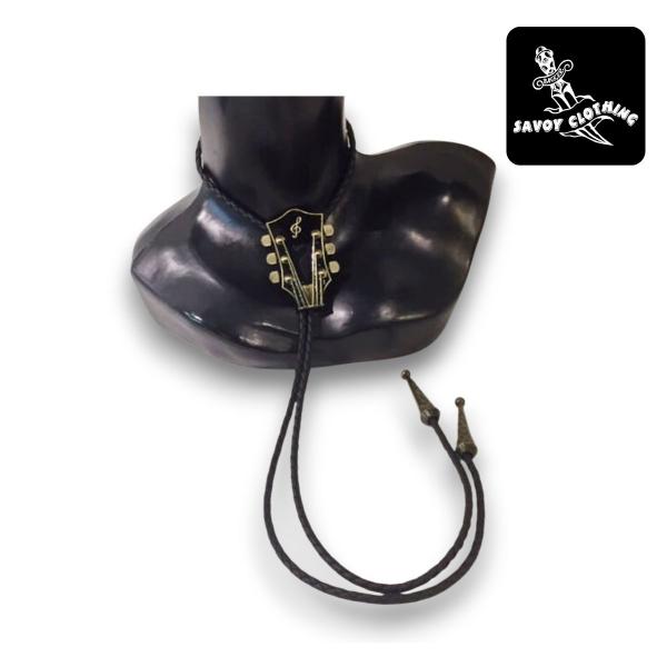 ループタイ Memphis Guiter Head LoopTie ブラック x ゴールド SAVO...